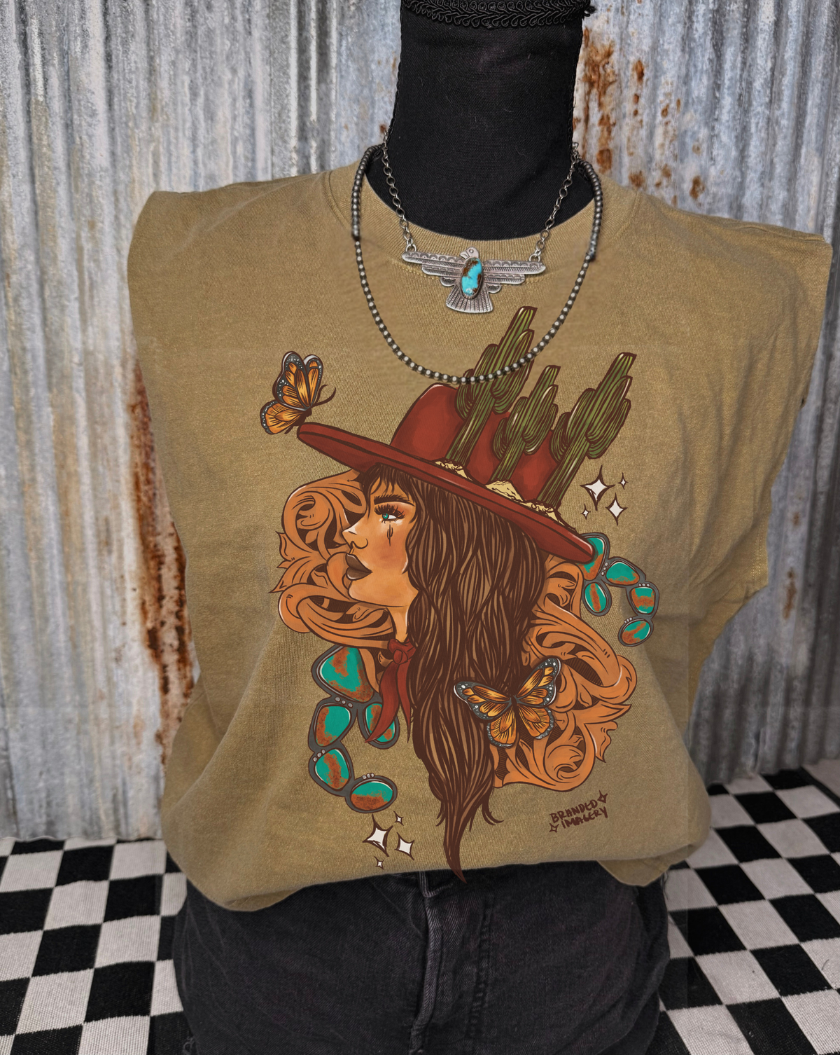 Butterfly season muscle tee
