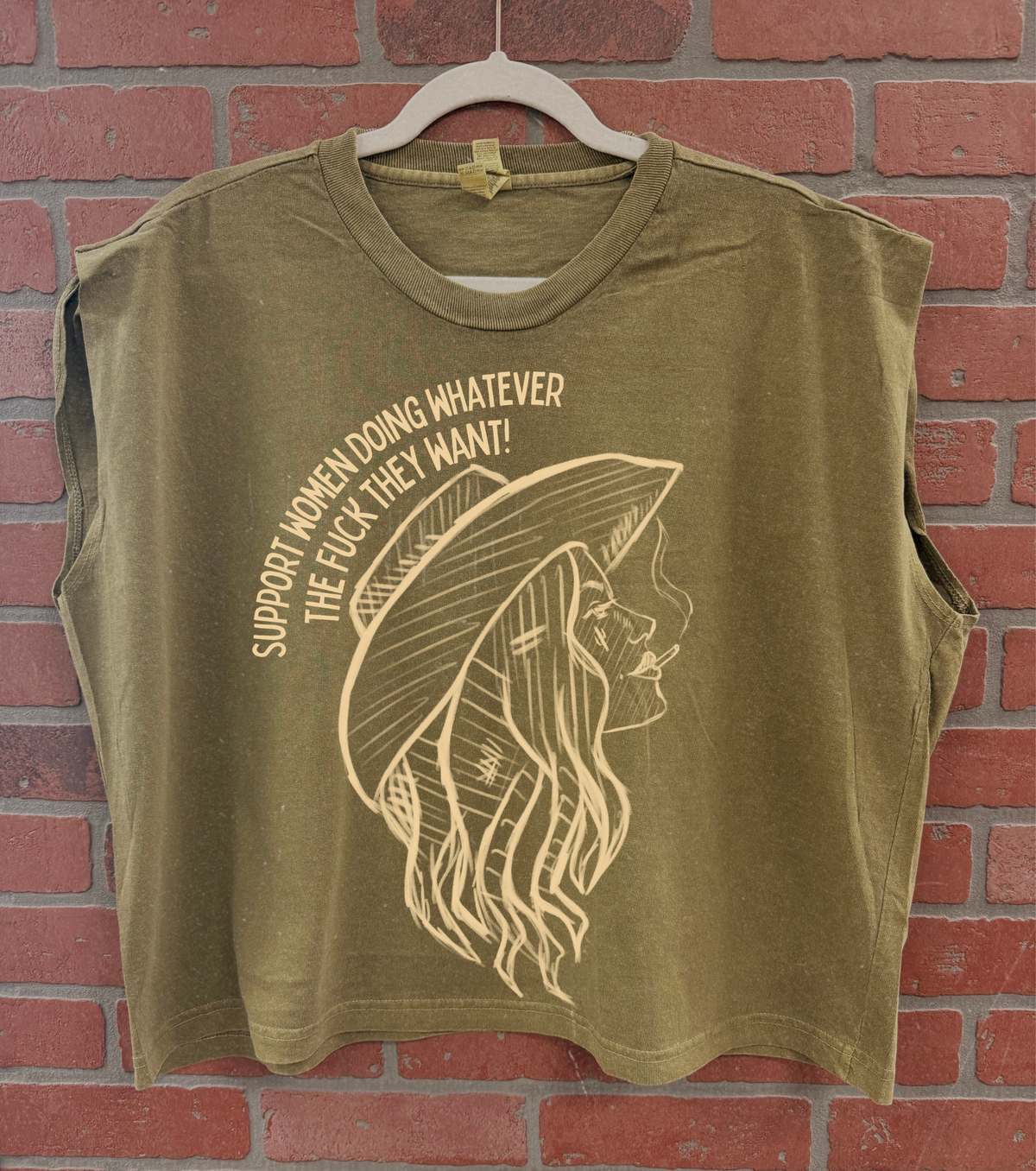 Support women doing whatever muscle tee