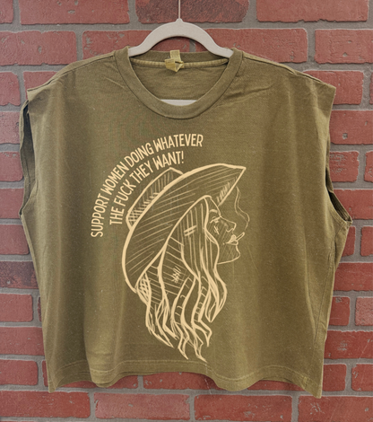 Support women doing whatever muscle tee
