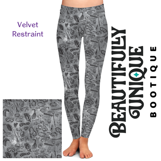 Velvet Restraint Exclusive Leggings - High-quality Handcrafted Vibrant BDSM Kink
