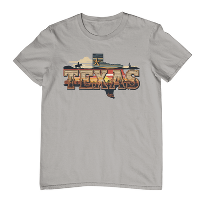 Vintage Texas Sunset Adult Graphic Tee