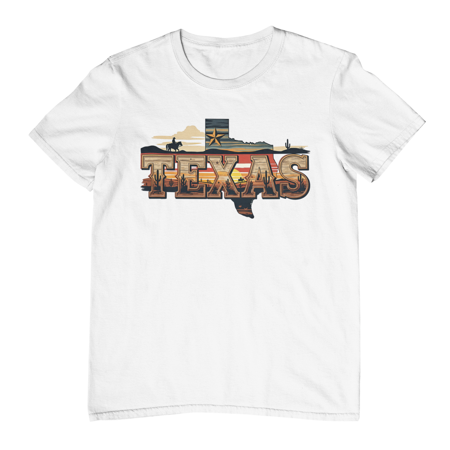 Vintage Texas Sunset Adult Graphic Tee