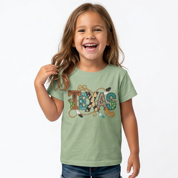 Western Patchwork Texas Youth & Toddler Graphic Tshirt