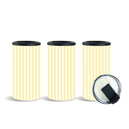 4-in-1 Yellow Pinstripes Tumbler