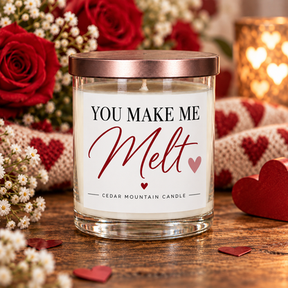 You Make Me Melt – Sugared Shortbread (Vanilla Bean Noel) | Valentine's Day 9 oz Whiskey Jar Candle