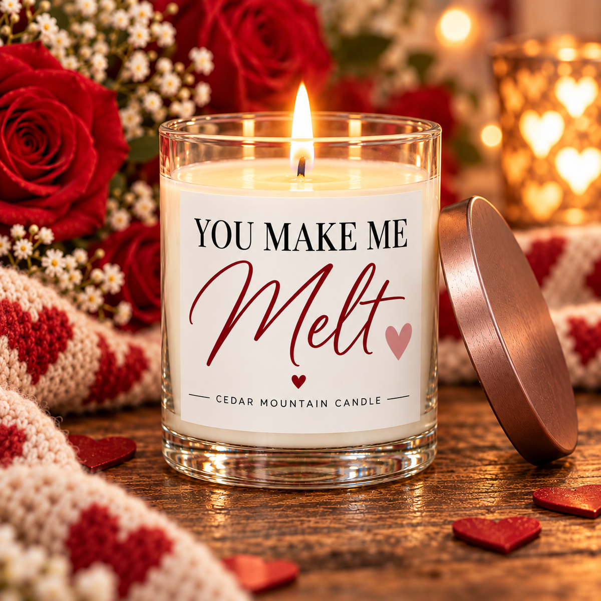 You Make Me Melt – Sugared Shortbread (Vanilla Bean Noel) | Valentine's Day 9 oz Whiskey Jar Candle