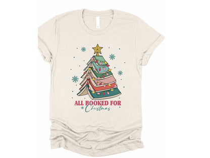 All Booked for Christmas Graphic Tee
