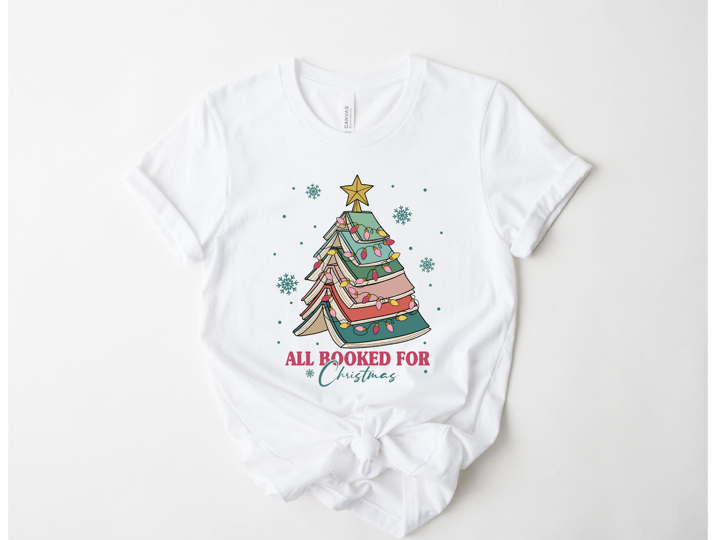 All Booked for Christmas Graphic Tee