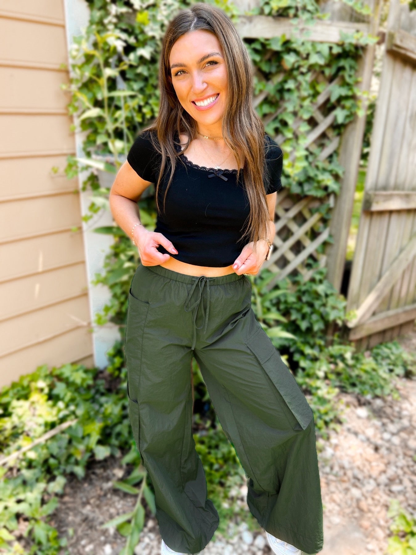 Archer Asymmetrical Pocket Wide Leg Cargos - Girl Code Couture
