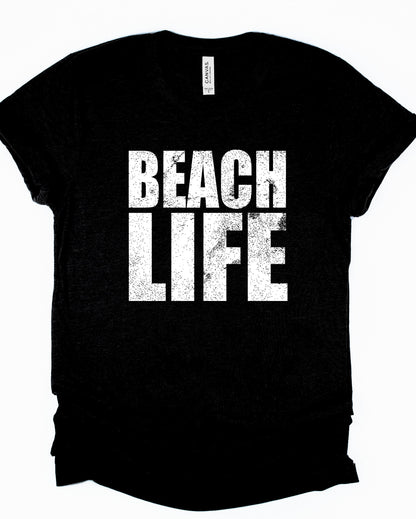 Beach Life Distressed Graphic Tee