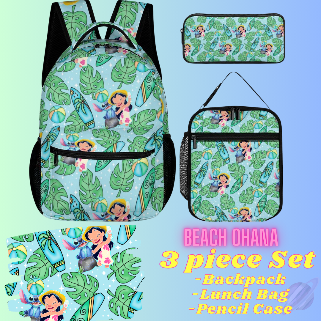 BEACH OHANA-3 PIECE BACKPACK SET-PREORDER CLOSING 7/3