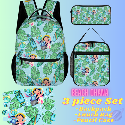 BEACH OHANA-3 PIECE BACKPACK SET-PREORDER CLOSING 7/3
