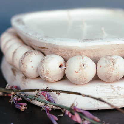 Christmas Hearth - 3 Wick Beaded Clay Bowl Candle