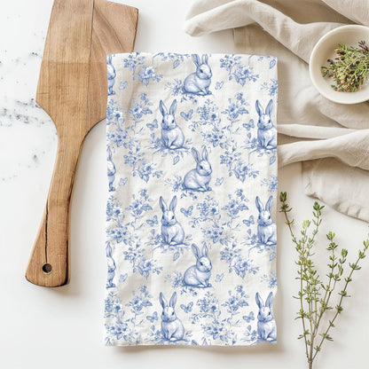 Blue Toile Towel