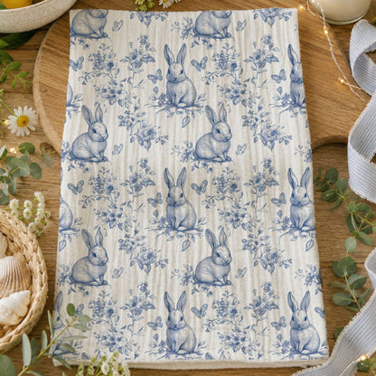 Blue Toile Towel