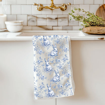 Blue Toile Towel
