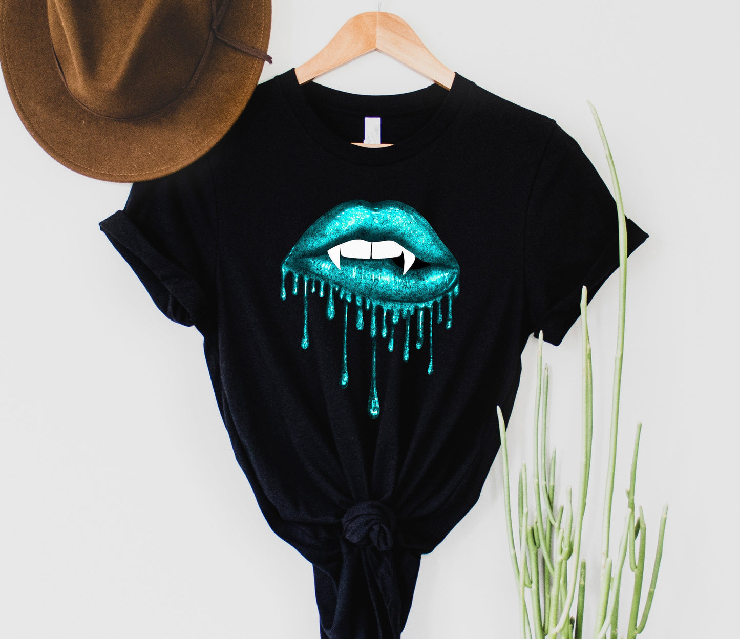 Glitter Vampire Lips Graphic Tee