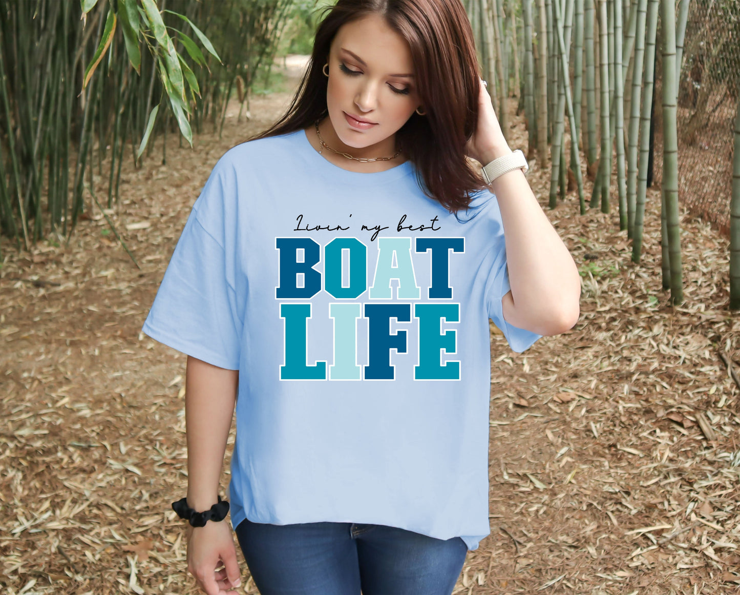 Livin My Best Boat life Graphic Tee