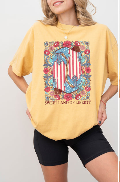 Boot Sweet Liberty Graphic Tee