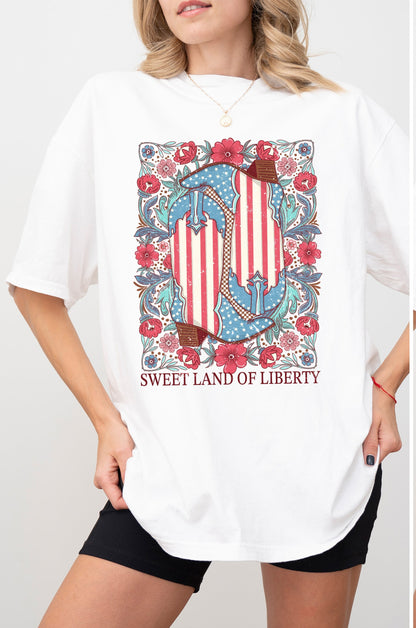 Boot Sweet Liberty Graphic Tee