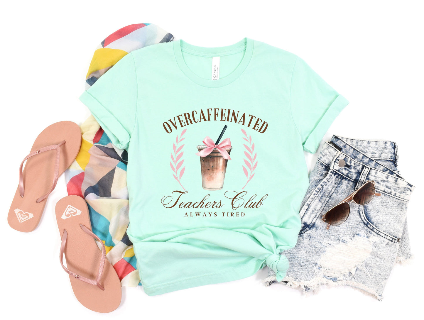Caffinated Teachers Club Graphic Tee