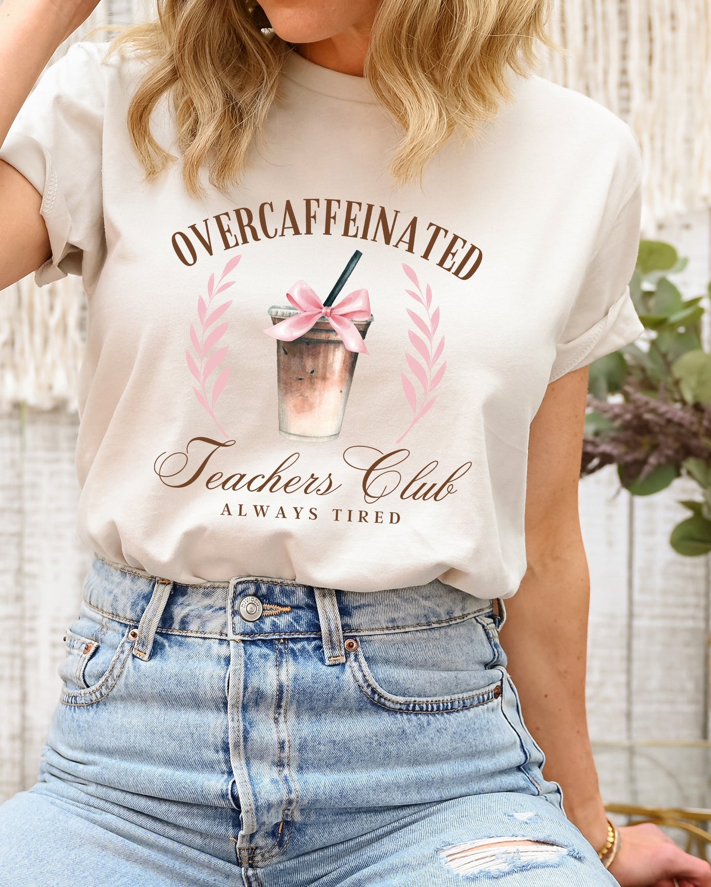 Caffinated Teachers Club Graphic Tee