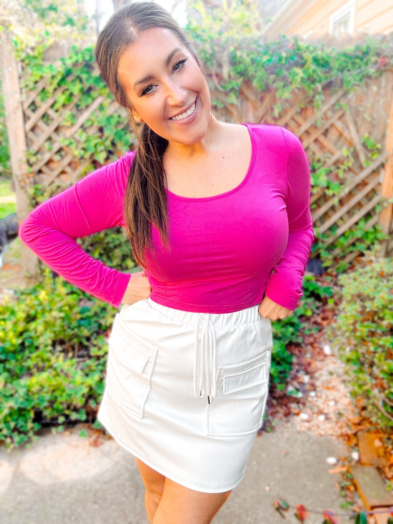 Campbell Cargo Vegan Leather Mini Skirt - Girl Code Couture