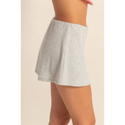 Blooming Soft Ribbed Skort