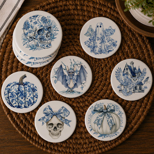 Chinoiserie Halloween Coasters