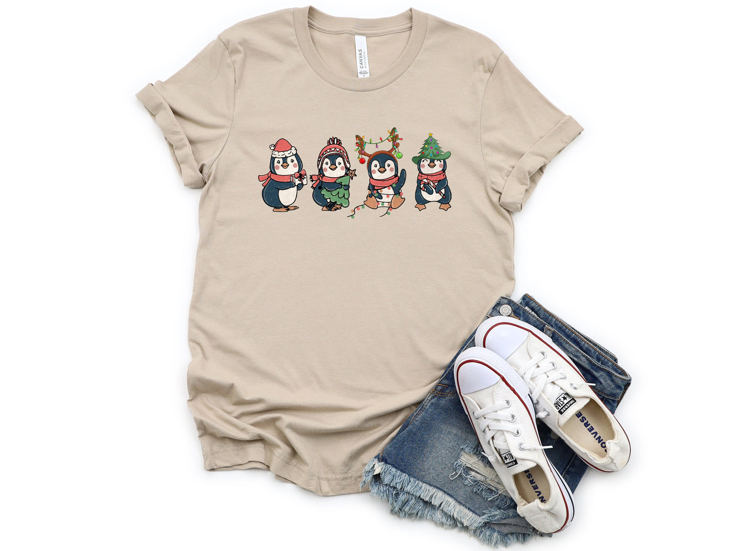 Christmas Penguin Graphic Tee
