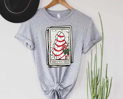 Christmas Tree Cake Card Graphic Tee