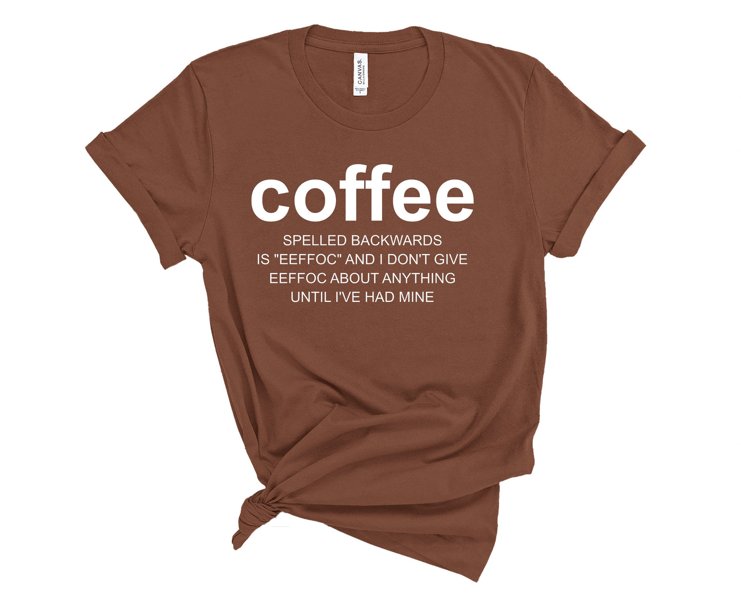 Coffee Spelled Backwards Graphic Tee
