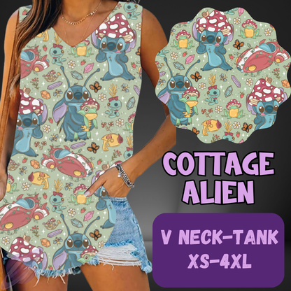 COTTAGE ALIEN-PATTERN PANEL OUTFIT RUN-SOFT CLOSE 7/10 HARD CLOSE 7/12