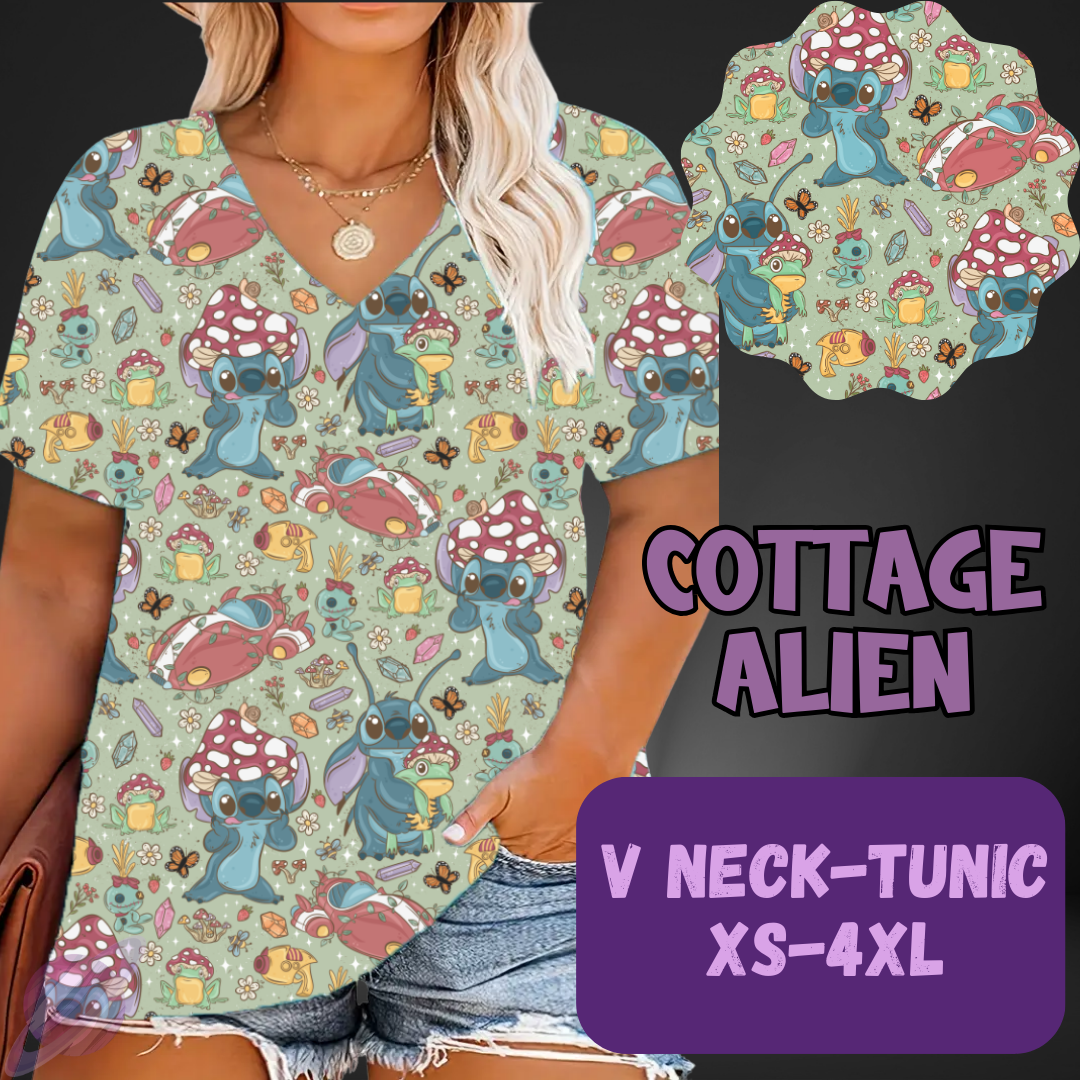 COTTAGE ALIEN-PATTERN PANEL OUTFIT RUN-SOFT CLOSE 7/10 HARD CLOSE 7/12