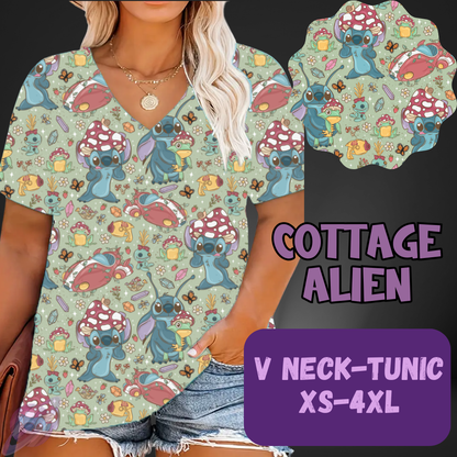 COTTAGE ALIEN-PATTERN PANEL OUTFIT RUN-SOFT CLOSE 7/10 HARD CLOSE 7/12