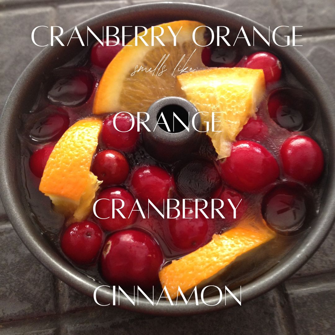 Cranberry Orange - 7 Wick White Wood Dough Bowl Candle