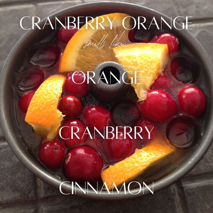 Cranberry Orange - 7 Wick White Wood Dough Bowl Candle