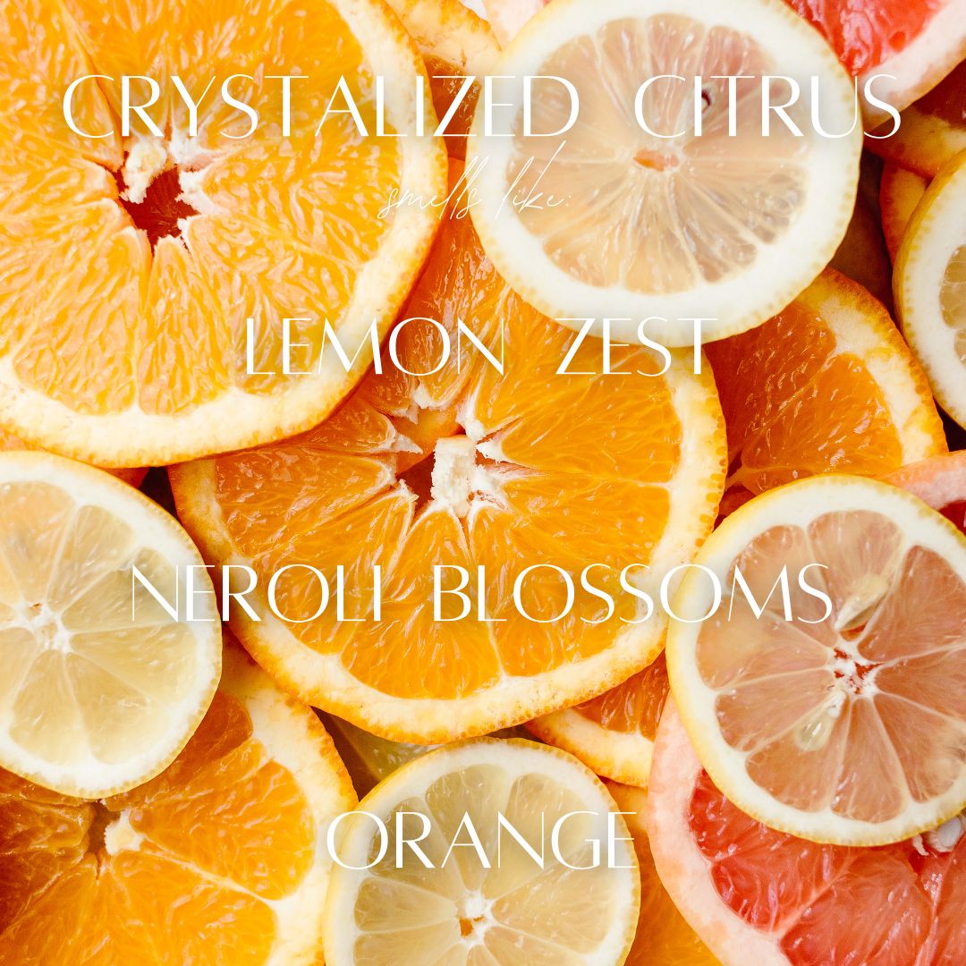 Crystalized Citrus - 7 Wick White Wood Dough Bowl Soy Candle