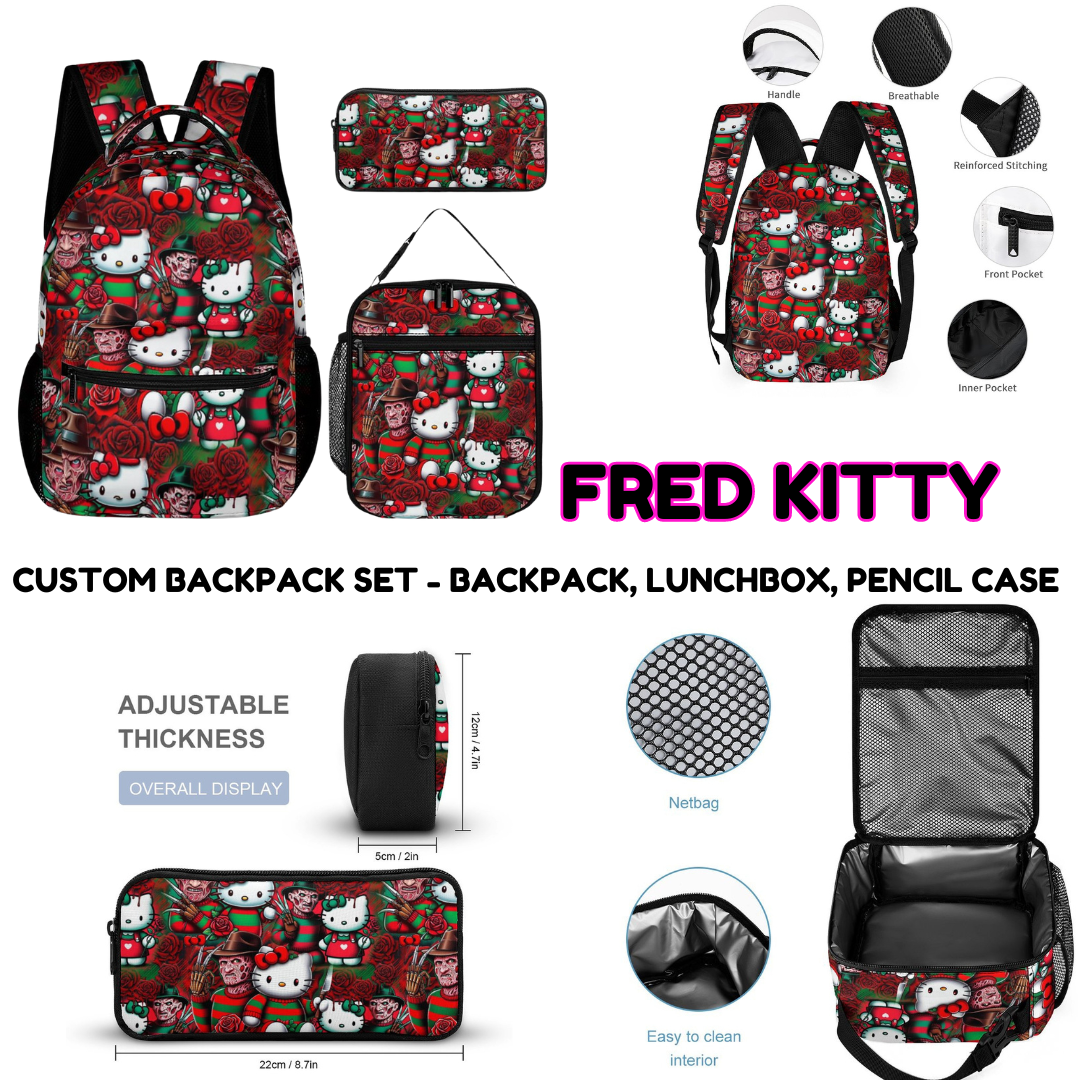 FRED KITTY-3 PIECE BACKPACK SET-PREORDER CLOSING 7/3