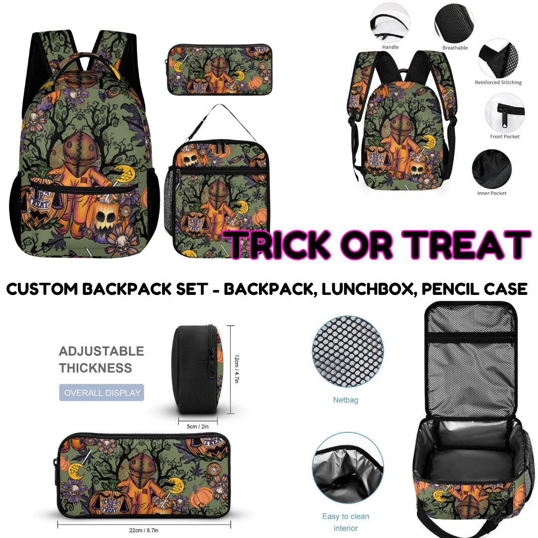 TRICK OR TREAT-3 PIECE BACKPACK SET-PREORDER CLOSING 7/3
