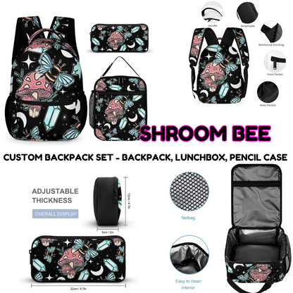SHROOM BEE-3 PIECE BACKPACK SET-PREORDER CLOSING 7/3