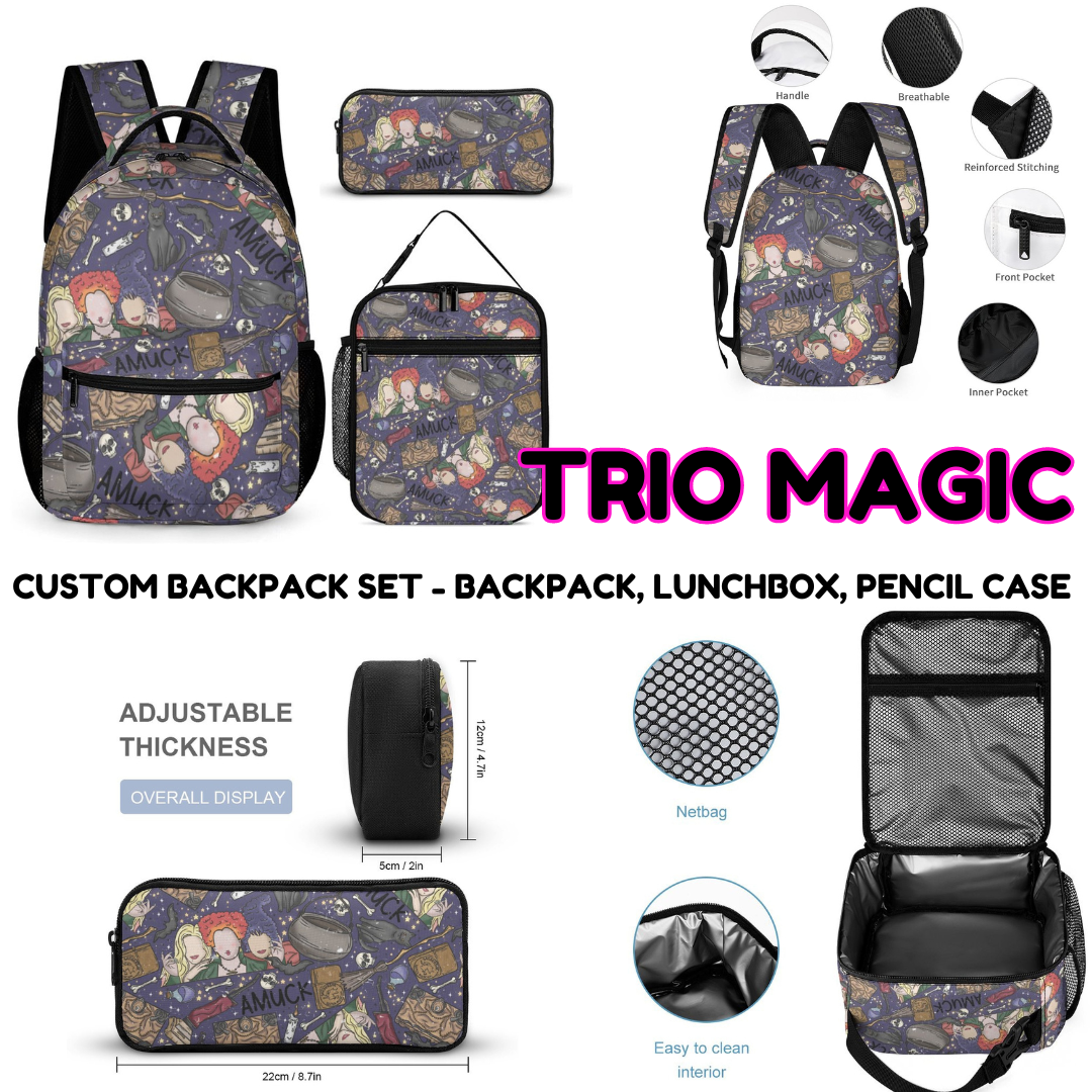 TRIO MAGIC-3 PIECE BACKPACK SET-PREORDER CLOSING 7/3