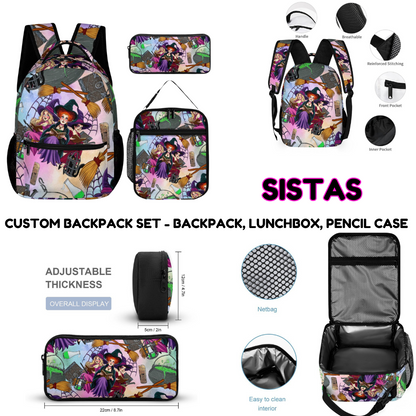 SISTAS-3 PIECE BACKPACK SET-PREORDER CLOSING 7/3