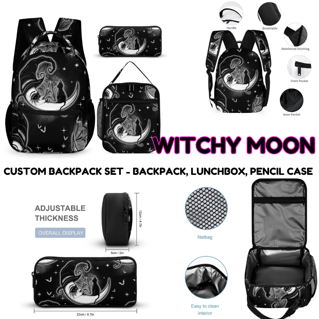 WITCHY MOON-3 PIECE BACKPACK SET-PREORDER CLOSING 7/3