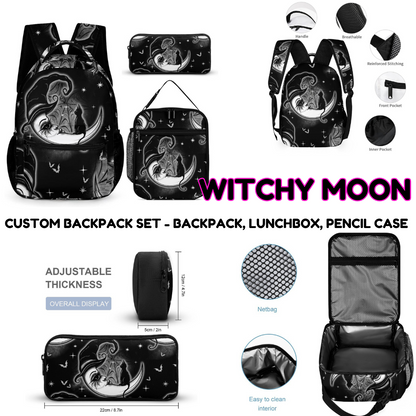 WITCHY MOON-3 PIECE BACKPACK SET-PREORDER CLOSING 7/3