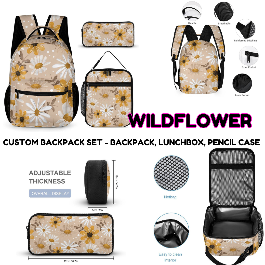 WILDFLOWER-3 PIECE BACKPACK SET-PREORDER CLOSING 7/3