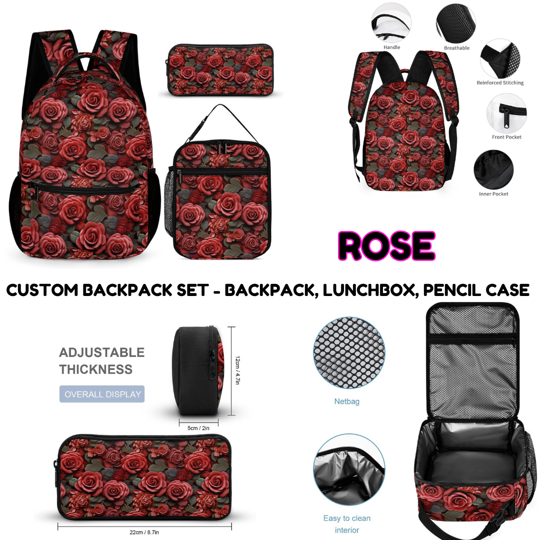 ROSE-3 PIECE BACKPACK SET-PREORDER CLOSING 7/3