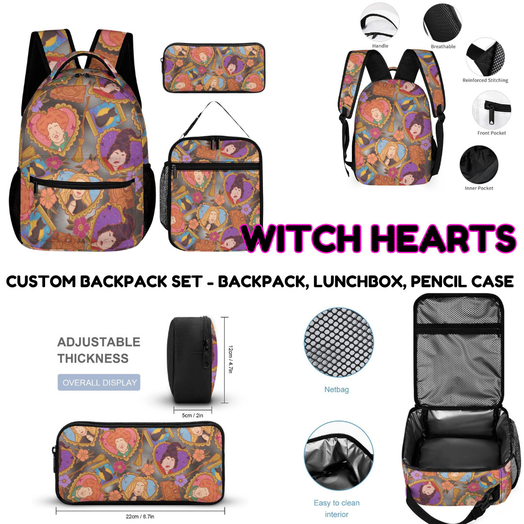 WITCH HEARTS-3 PIECE BACKPACK SET-PREORDER CLOSING 7/3