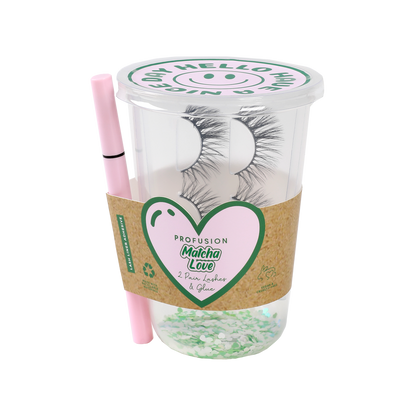 Matcha Love 2 Pair Lashes & Glue