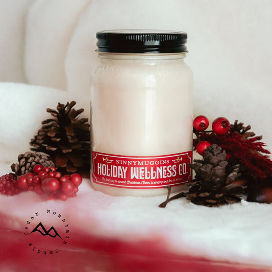 Elf Ninnymuggins  13 oz Mason Jar Soy Candle - Winter Scents